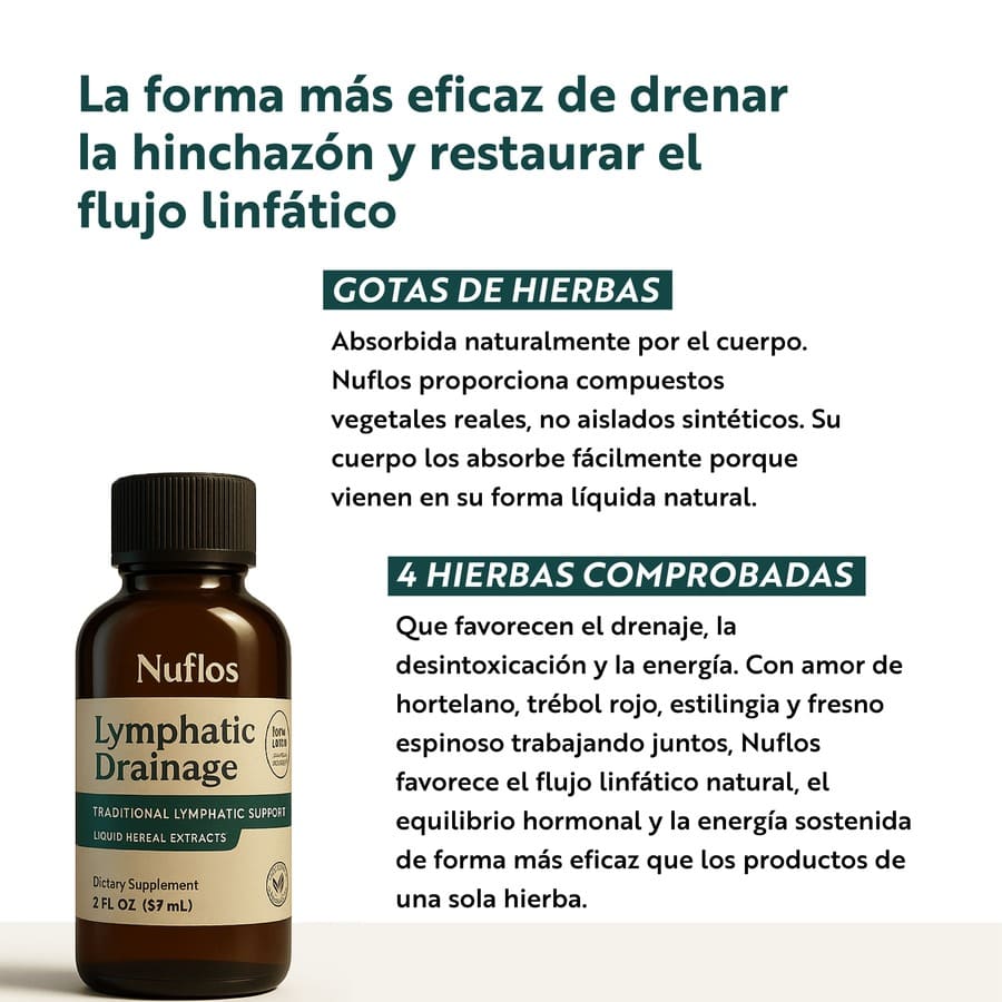 Nuflos – Drenaje Líquido Natural para reducir hinchazón y sentirte liviana todos los días