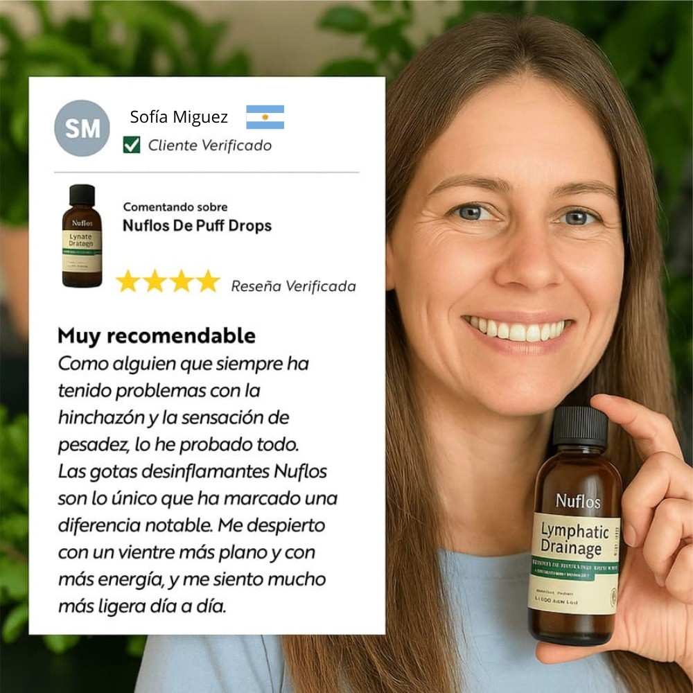 Nuflos – Drenaje Líquido Natural para reducir hinchazón y sentirte liviana todos los días